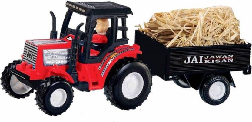 High Quality Farmer Tractor toy with Trolley Toy for Children (Multicolor)