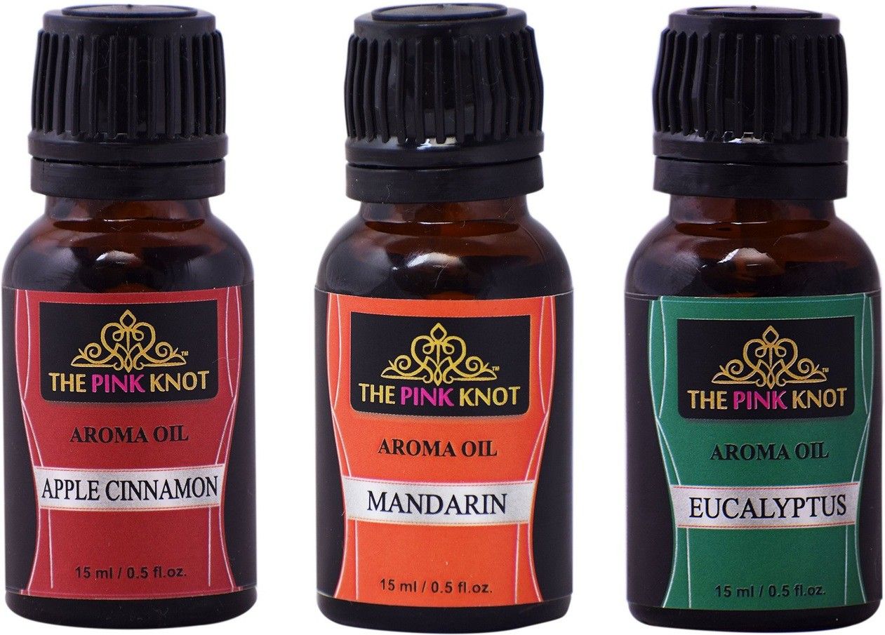 the pink knot Cinnamon , Mandarin & Eucalyptus set of three Aroma Oil Mandarin & Eucalyptus set of three aromatic fragrant diffuser oil-picture-24