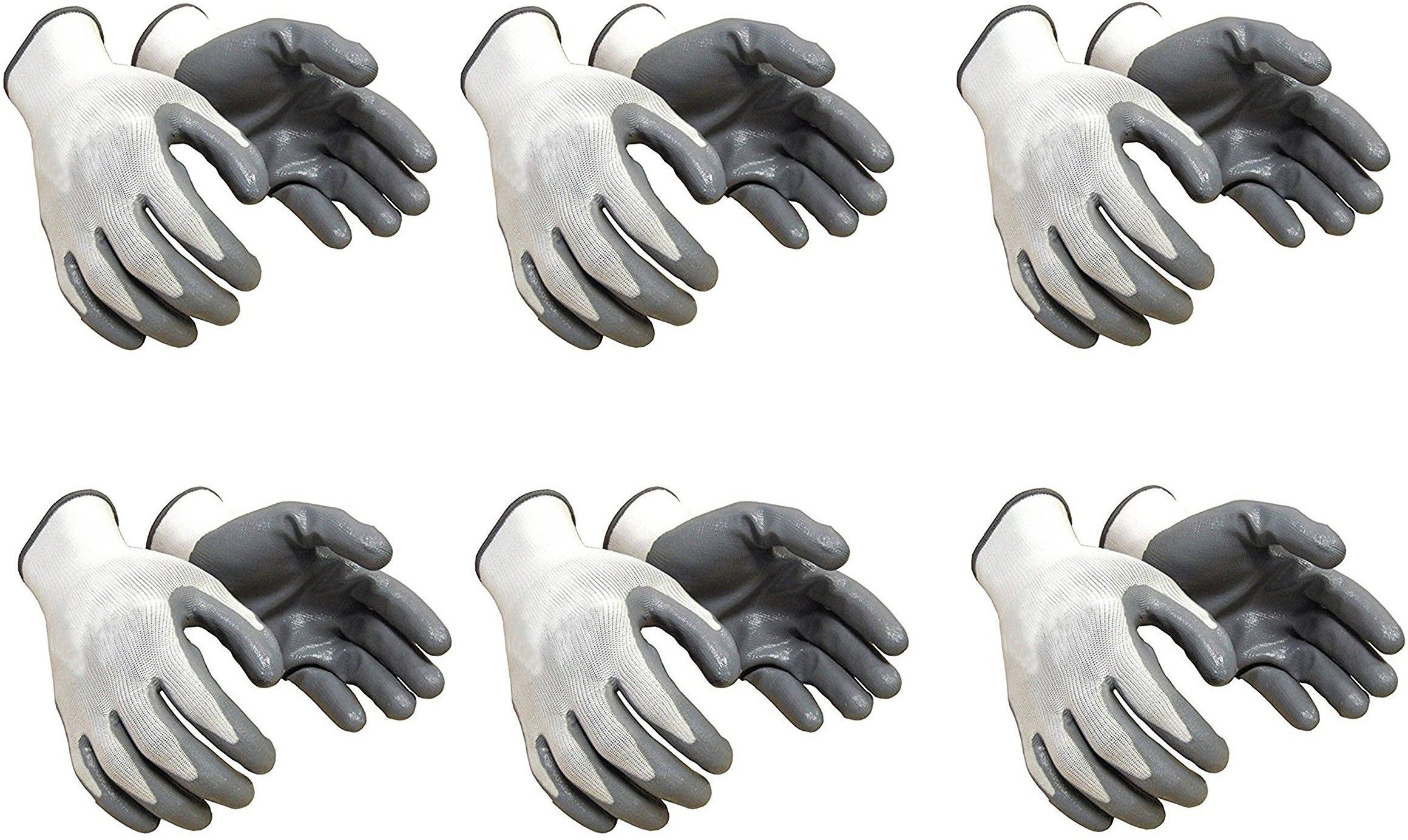 Anti Cut Hand Gloves pvc cotted 6 pair NylonSafety Gloves