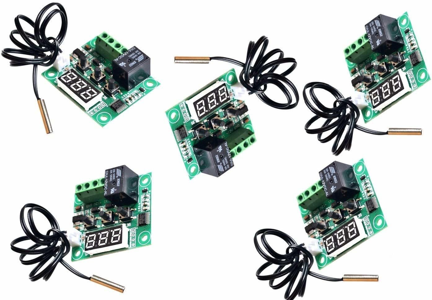 (5 Pcs) W1209 Digital Thermostat Temperature Sensor and Controller Electronic Hobby Kit-image-32