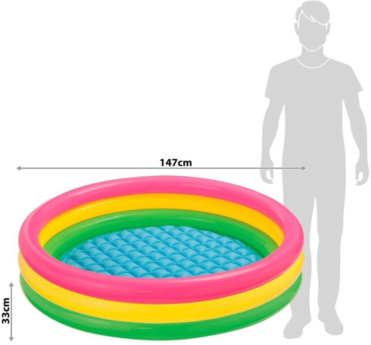 Sunset Glow Pool - Soft Inflatable Baby Pool Bath Water Tub for Kids Inflatable Swimming Pool
