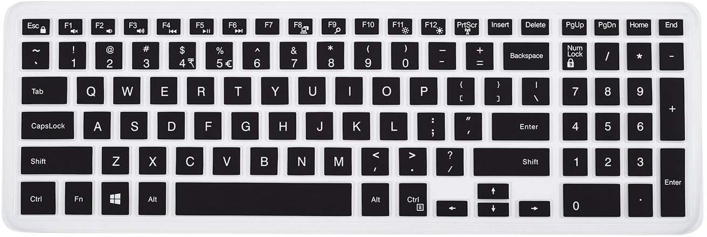 Saco Chiclet Keyboard Skin for Dell Inspiron 5559 Notebook (Z566138HIN9) (6th Gen Intel Core i3- 4GB RAM- 1TB HDD- 39.62 cm (15.6)- Windows 10- 2GB Graphics) BLACK Keyboard Skin-image-8