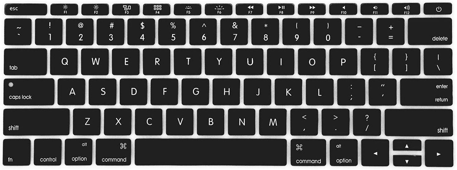 Saco Keyboard Silicon Protector Cover for MacBook Pro 13 inch A1708 (No TouchBar) Release 2016 & MacBook 12 inch A1534 NEWEST Silicone Skin - Black Laptop Keyboard Skin-image-30