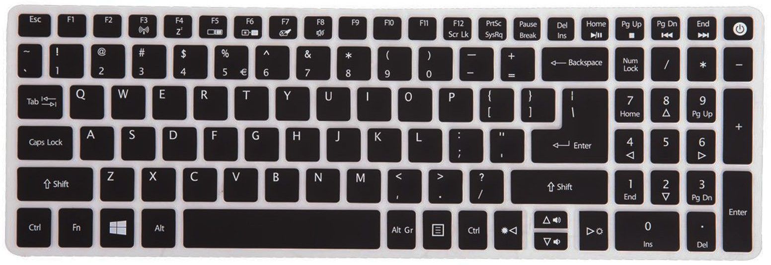Saco Silicone Chiclet Protector Cover Fit for Acer E5-573 Notebook Laptop Keyboard Skin-image-44