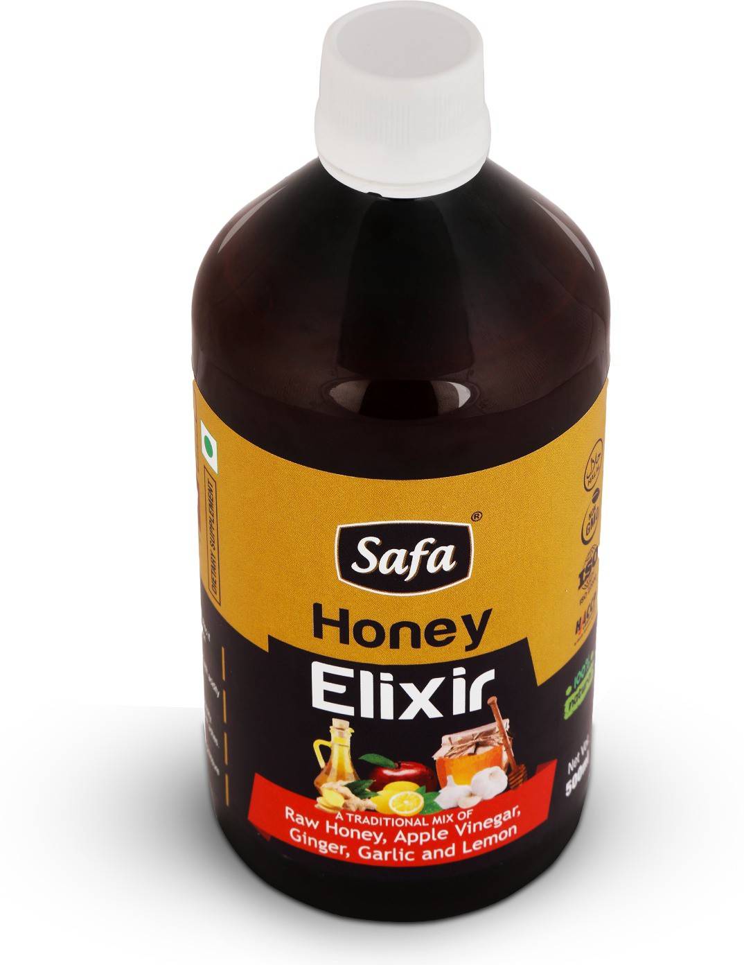 Safa Honey Elixir 100% Pure Raw Honey, Apple Cider V