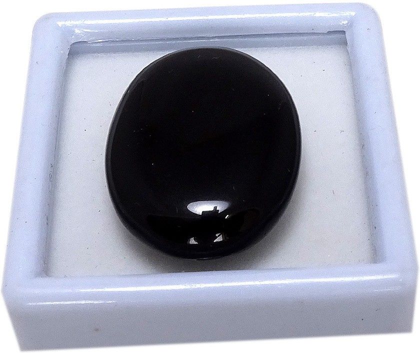 Sahiba Gems Black Cut Natural Agate Gemstone