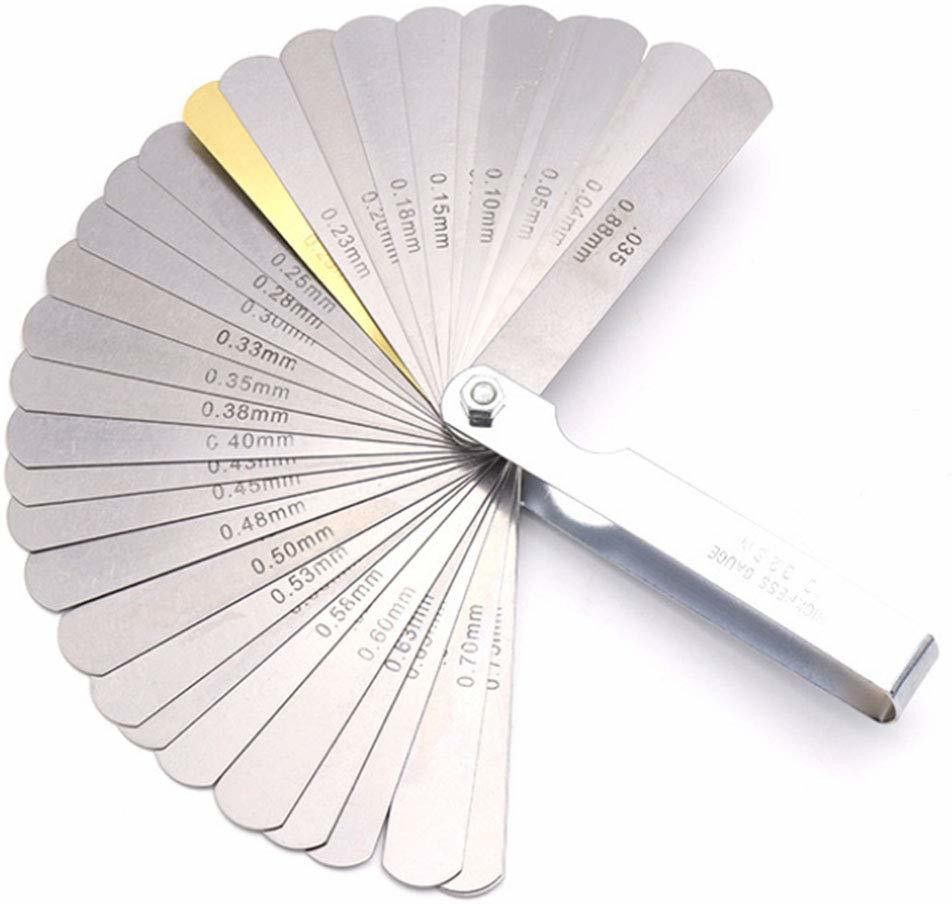 32 Blades Feeler Gauge Dual Marked Metric /Imperial Range 0.04-0.88 mm Measurement Tape-image-26