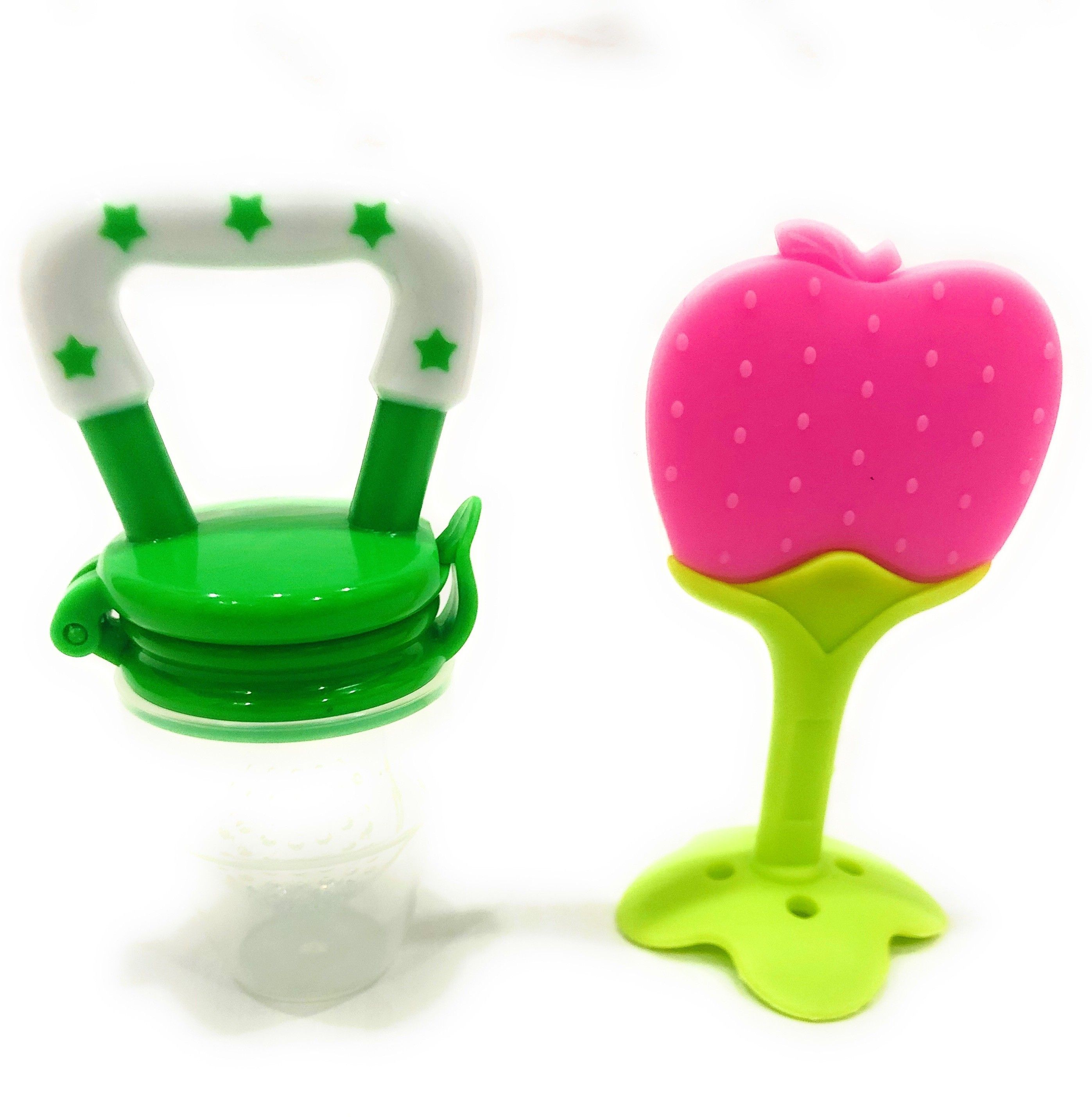 â¢ Fruit Shape Silicone Teether with Fruit Pacifier for Baby/Infant/Toddler (Combo Saver Pack of 2) Soother-image-23