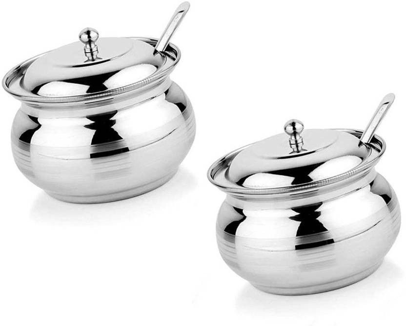 GENMAN GHEE POT 2 Bowl, Spoon Serving Set