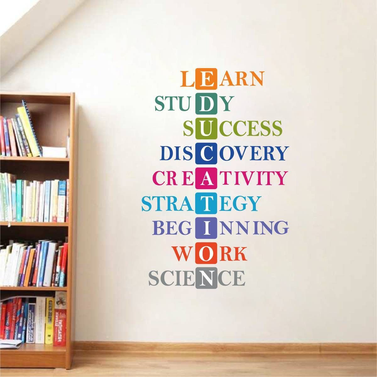 1 cm Wall Decals ' Abbrivation For EDUCATION ' Wall Stickers Self Adhesive Sticker-image-1