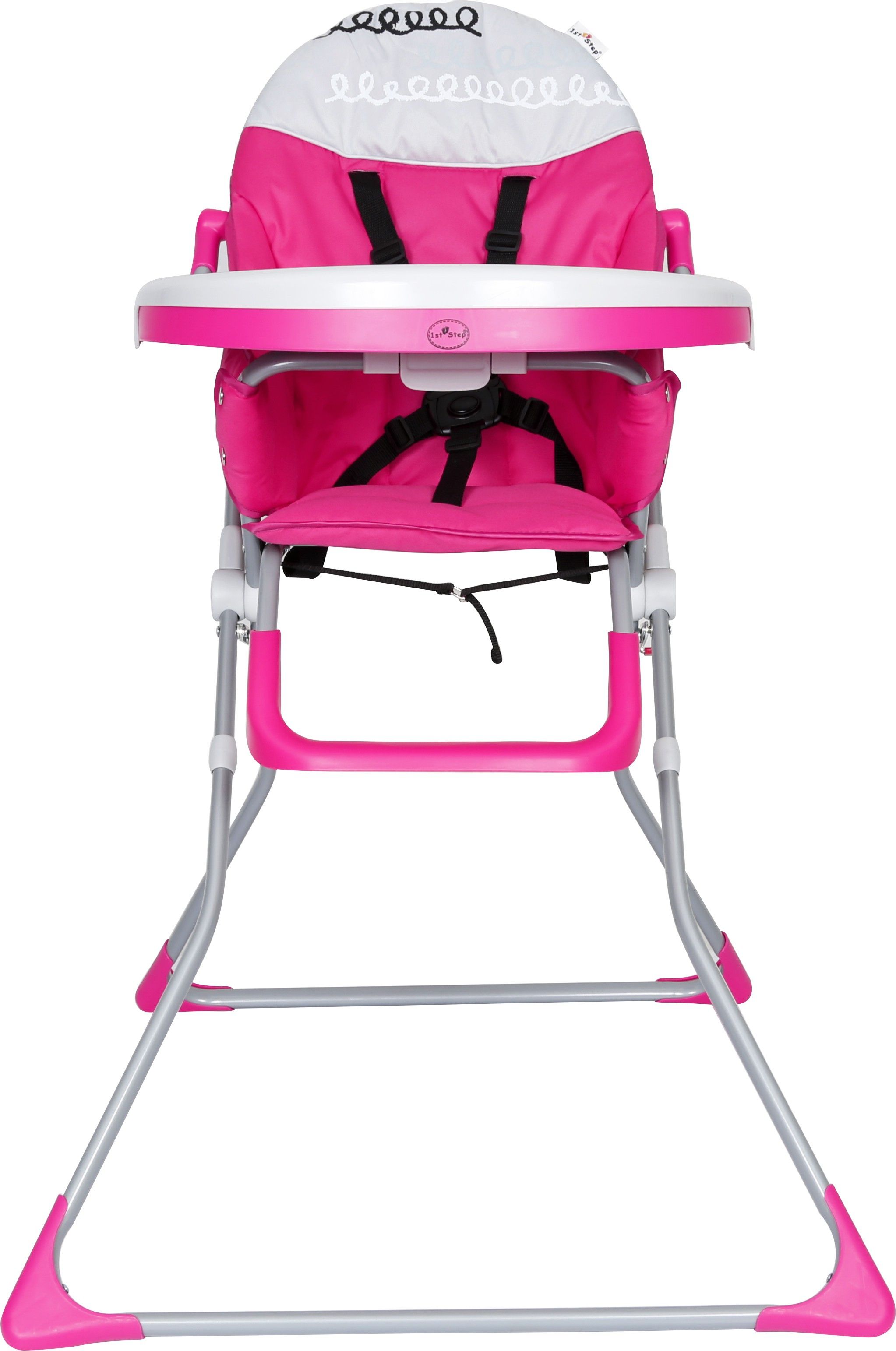 High Chair With 5 Point Safety Harness-Pink