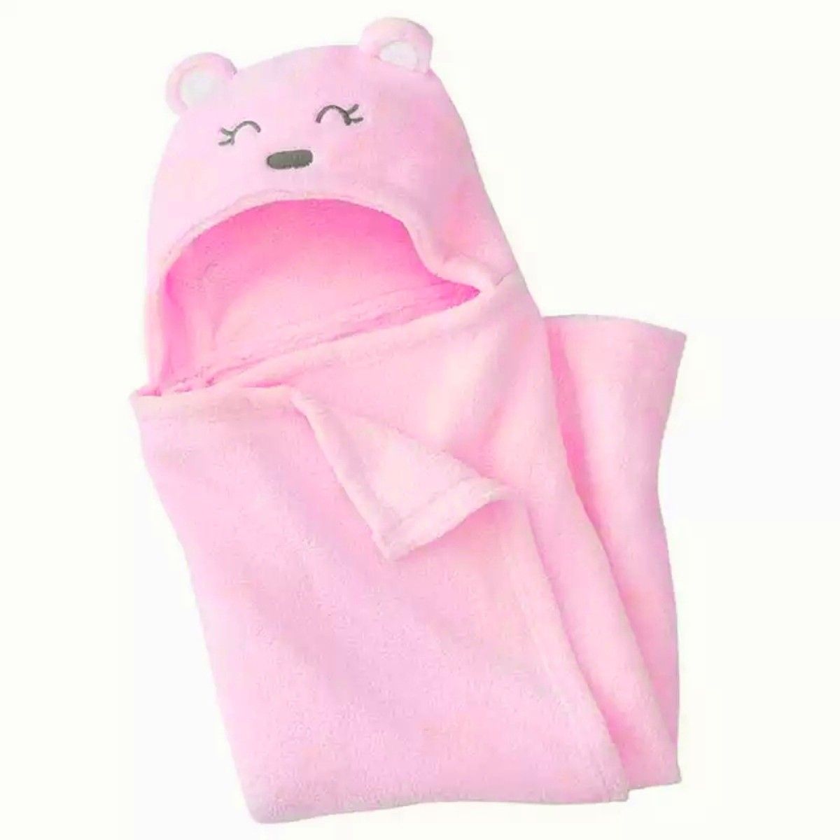 Cartoon Single Hooded Baby Blanket forAC Room