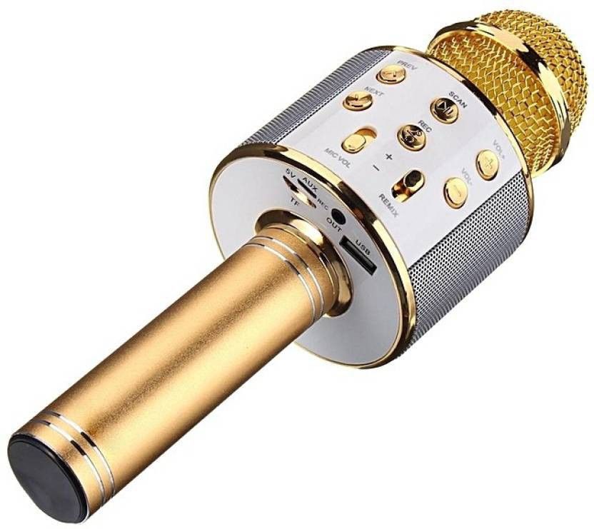 easy way Wireless Handheld Bluetooth Mic with Speaker (Bluetooth Speaker) Bluetooth Microphone Speaker-picture-0