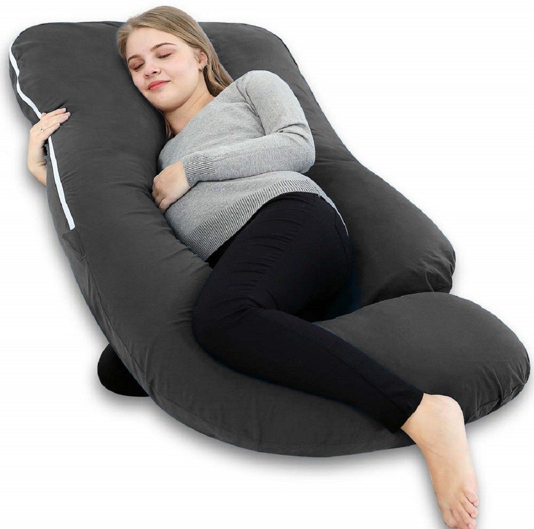 Microfibre Solid Pregnancy Pillow Pack of 1-image-15