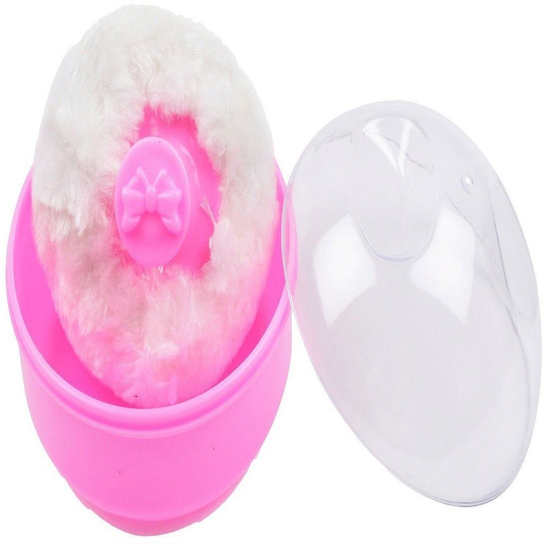 Baby Soft Fluffy Portable Powder Puff With Cute Transparent Box Case Kit-image-30