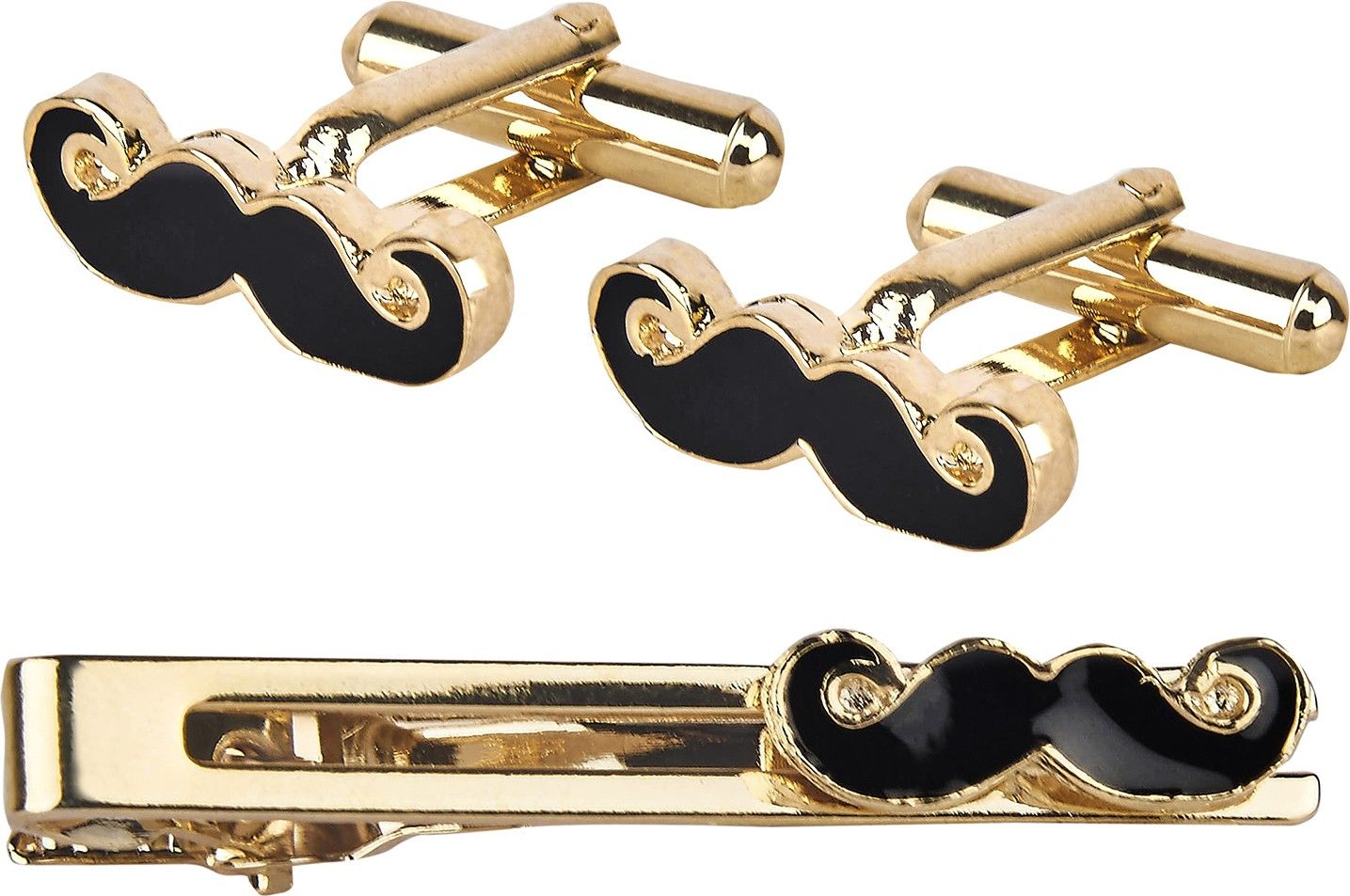 Shining Jewel Brass Cufflink & Tie Pin Set-image-23