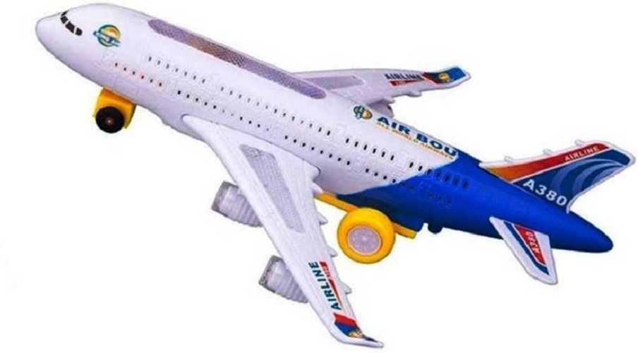 Musical,Self Rotating Air Bus Toy for Kids (Running,Not Flying)