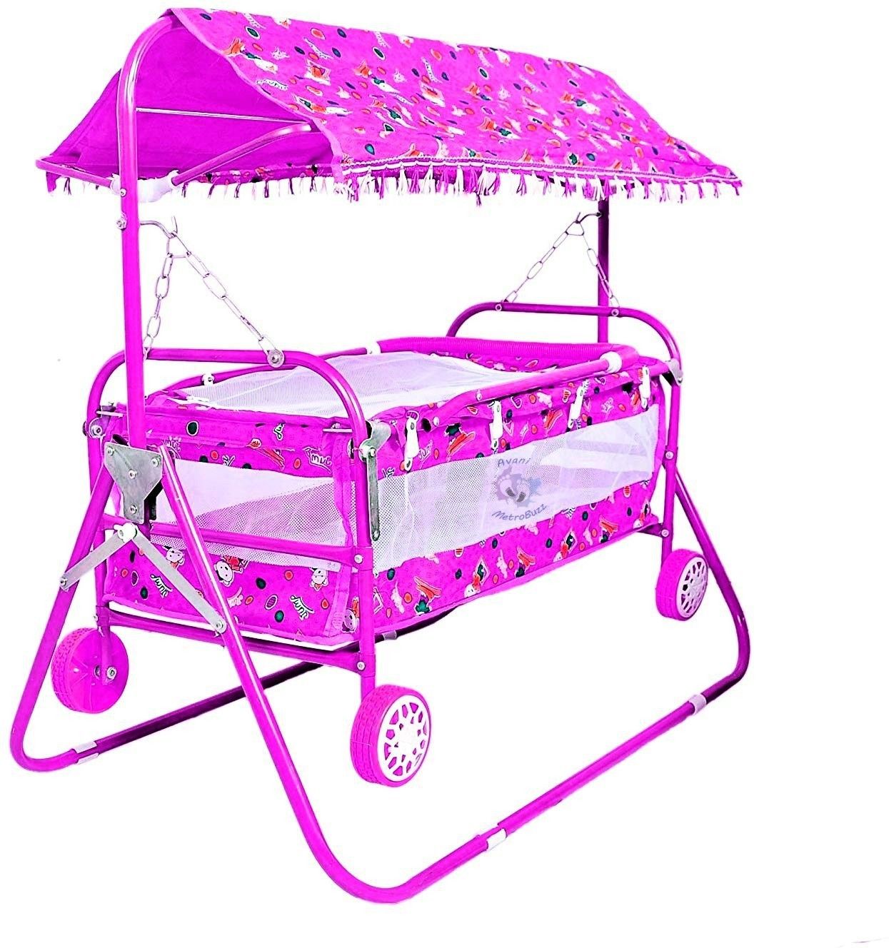 avani metrobuzz Pink Baby Cradle Cot Cum Stroller Pink_Cradle_007 Bassinet-picture-23