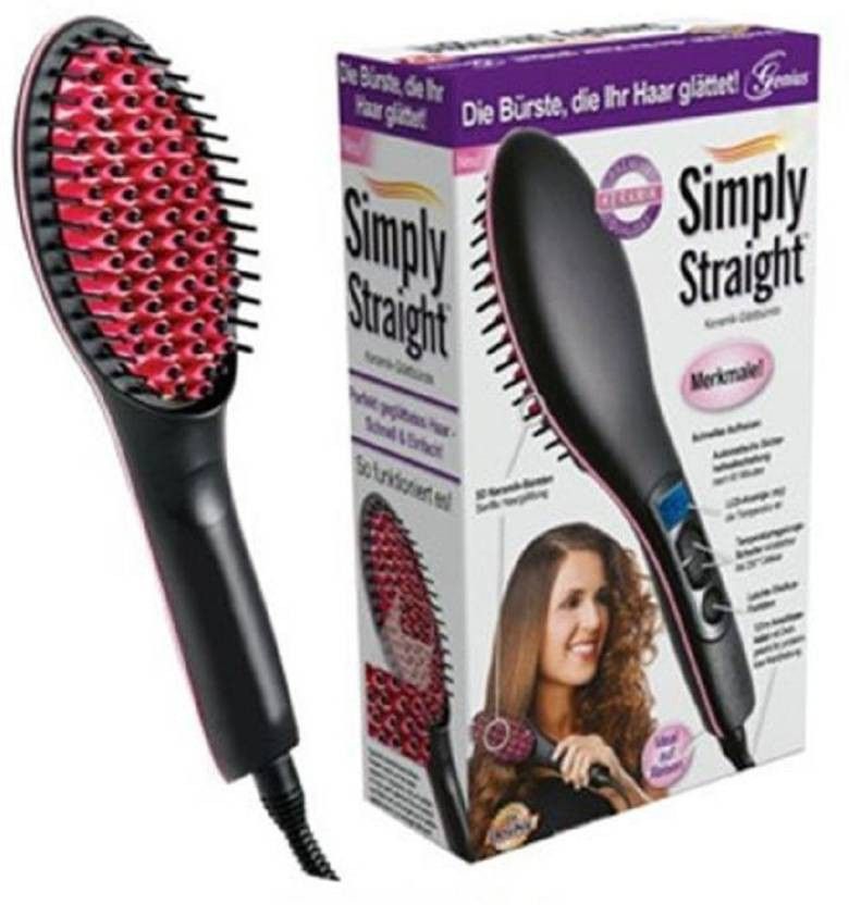 CHESHTHA Electric Comb Heating Detaining Brush Simply Straight Hair Digital Display With Temperature Ceramic simply Hair Straightener Brush Hair Style Hair Straightener-image-38
