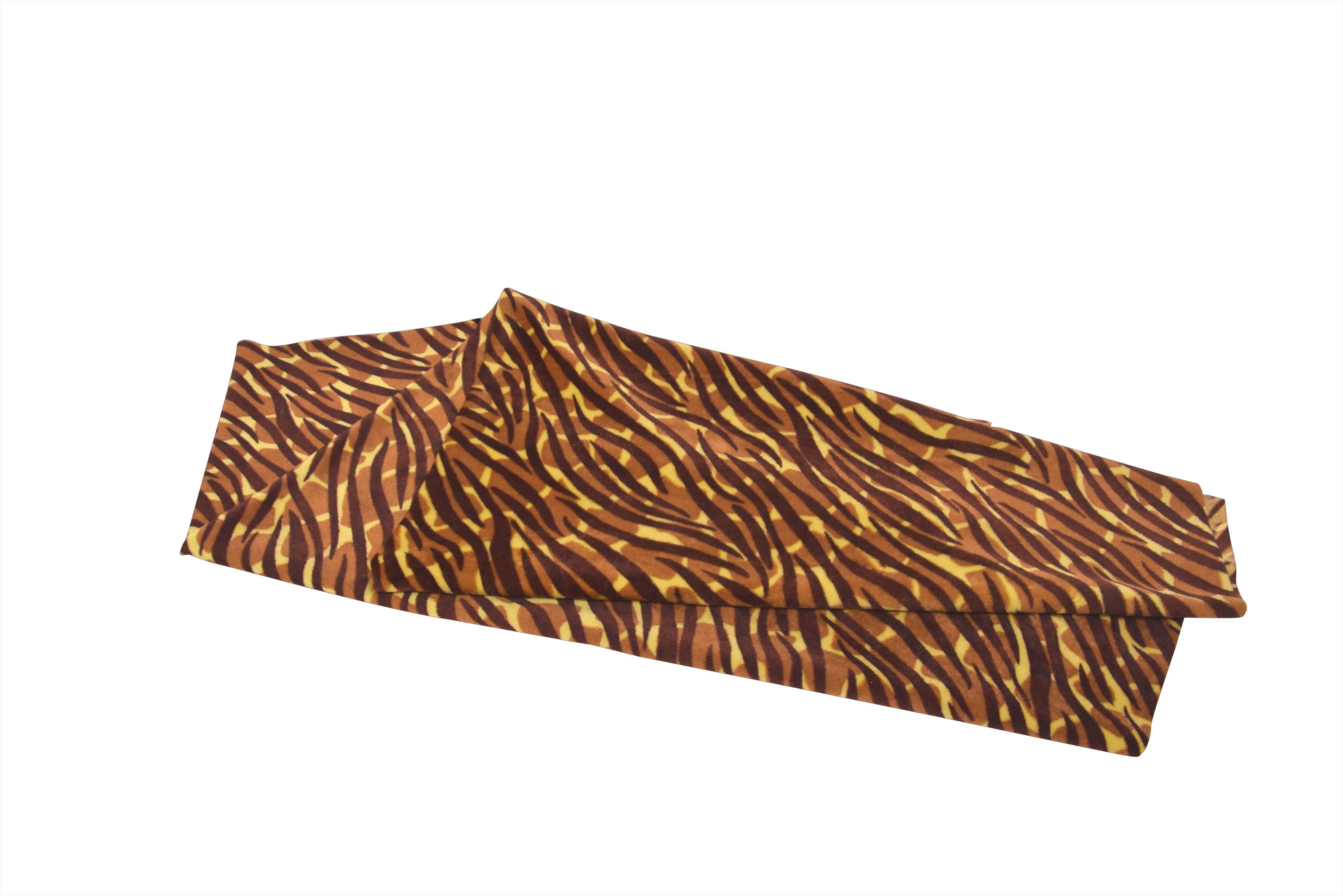 vardhman Fleece Felt Fabric Tiger Leopard Print Used in Dresses-picture-11