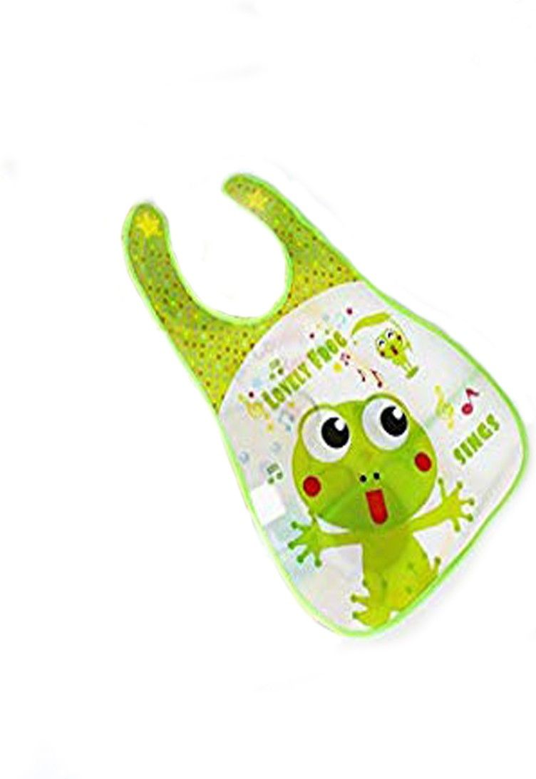 1 Pc Plastic Waterproof Washable Stylish Printed Baby Bib - Multi Color-image-45