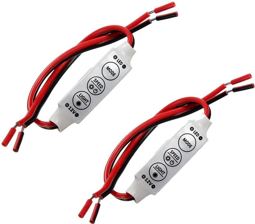 3 Keys 12V Dimmer Single Led Strip Light Amplifier Controller 2 Pcs 2 A Step Dimmer