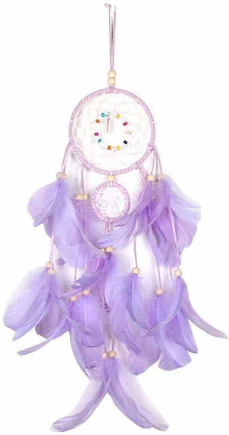 Dream catcher with lights Purple Wool Dream Catcher-image-23