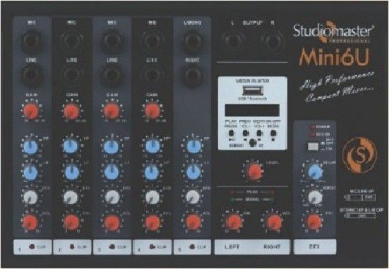 studiomaster Mini 6U with Bluetooth and USB Digital Sound Mixer-picture-10