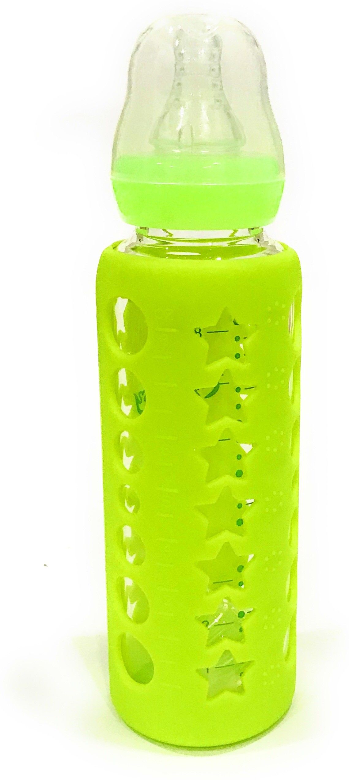 the little lookers Glass Feeding Bottle for Newborns/Infants with Silicone Warmer Cover - 240 ml-picture-14