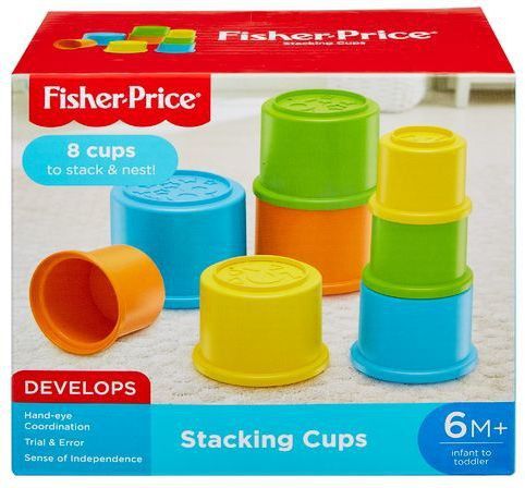 fisher-price Original Stacking Cups, Colourful Stacking Toys, Develops Hand-Eye Coordination-picture-19