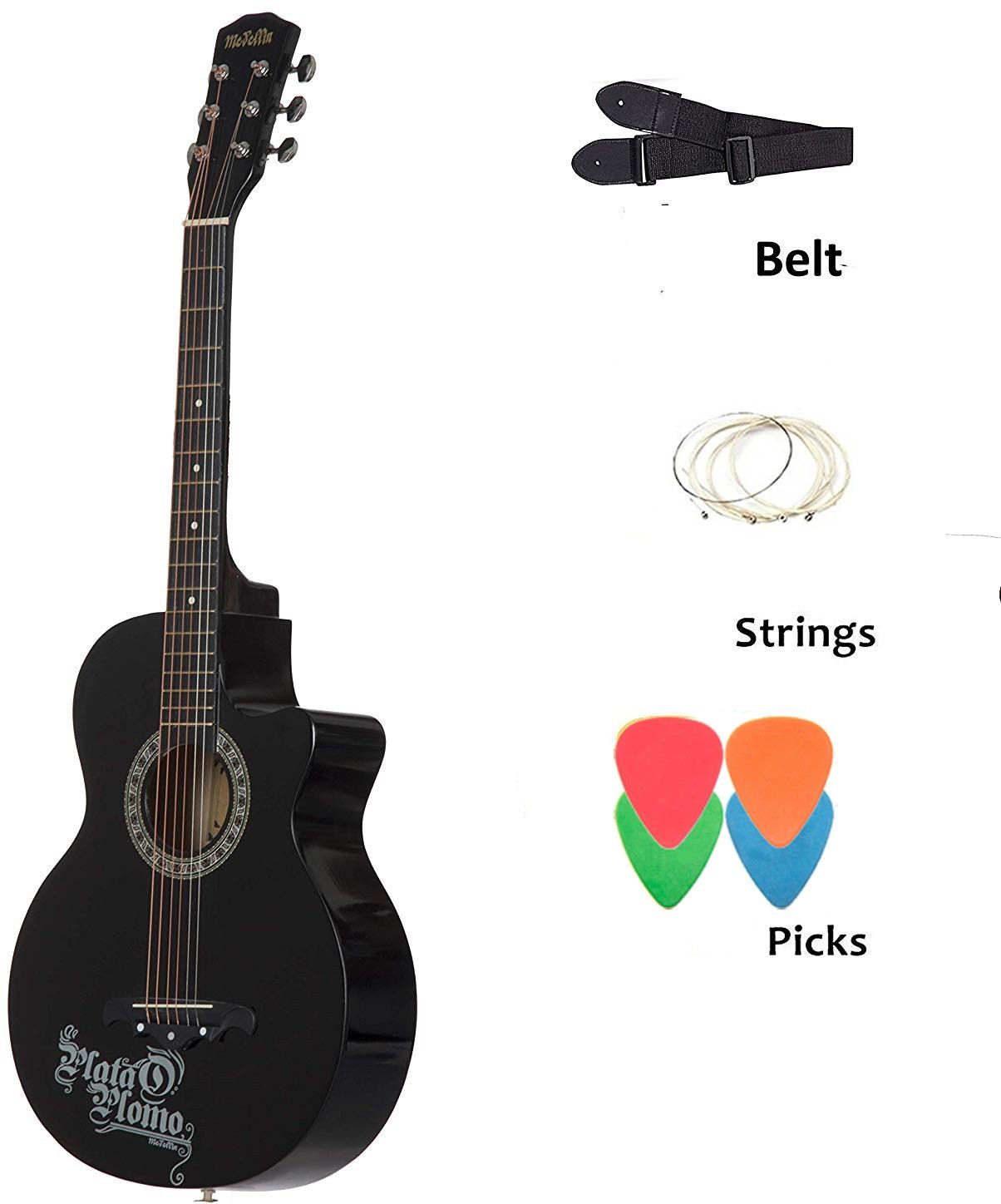 medellin MED-BLK-C1 Acoustic Guitar Linden Wood Rosewood Right Hand Orientation-picture-26
