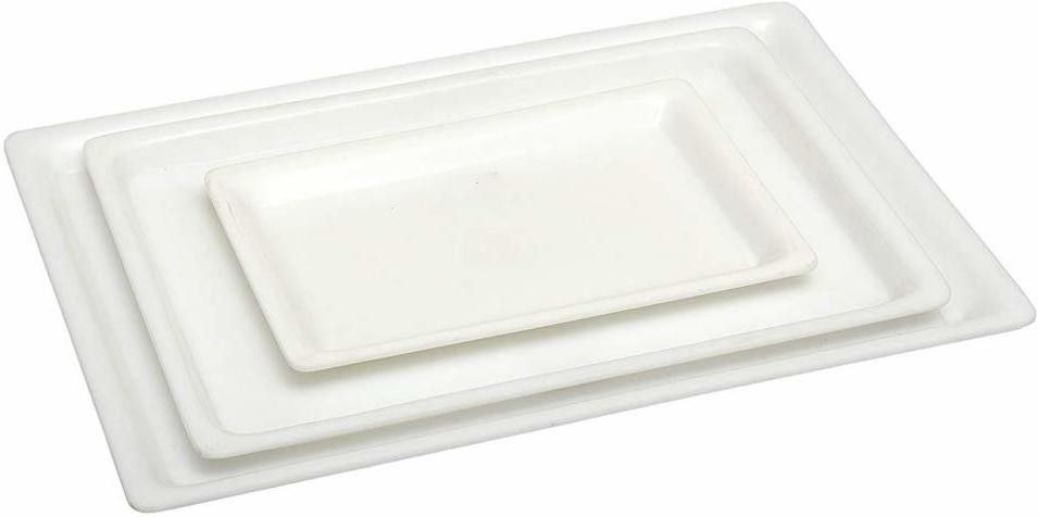 Rectangular Acrylic Serving Trays - Set of 3 Tray-image-45