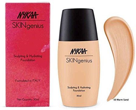 nykaa SKINgenius Sculpting & Hydrating Foundation - Warm Sand 03 Foundation-picture-27
