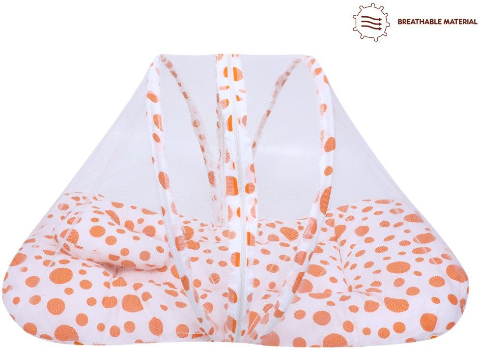 miss & chief Baby Mosquito Net With Mattress Polycotton Baby Mattress Circle Print-picture-19