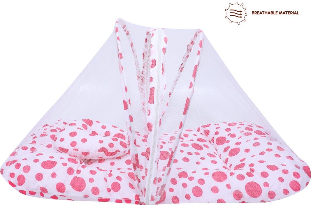 Baby Mosquito Net With Mattress Polycotton Baby Mattress Circle Print-image-23