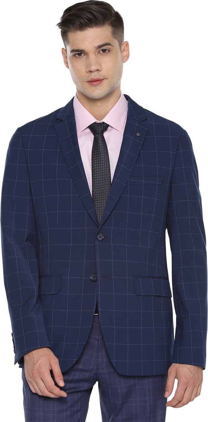 louis philippe Men Checkered Single Breasted Formal Blazer-picture-22