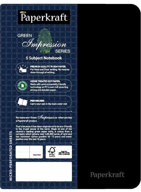 Green Impression Series A5 Notebook Single Line 300 Pages