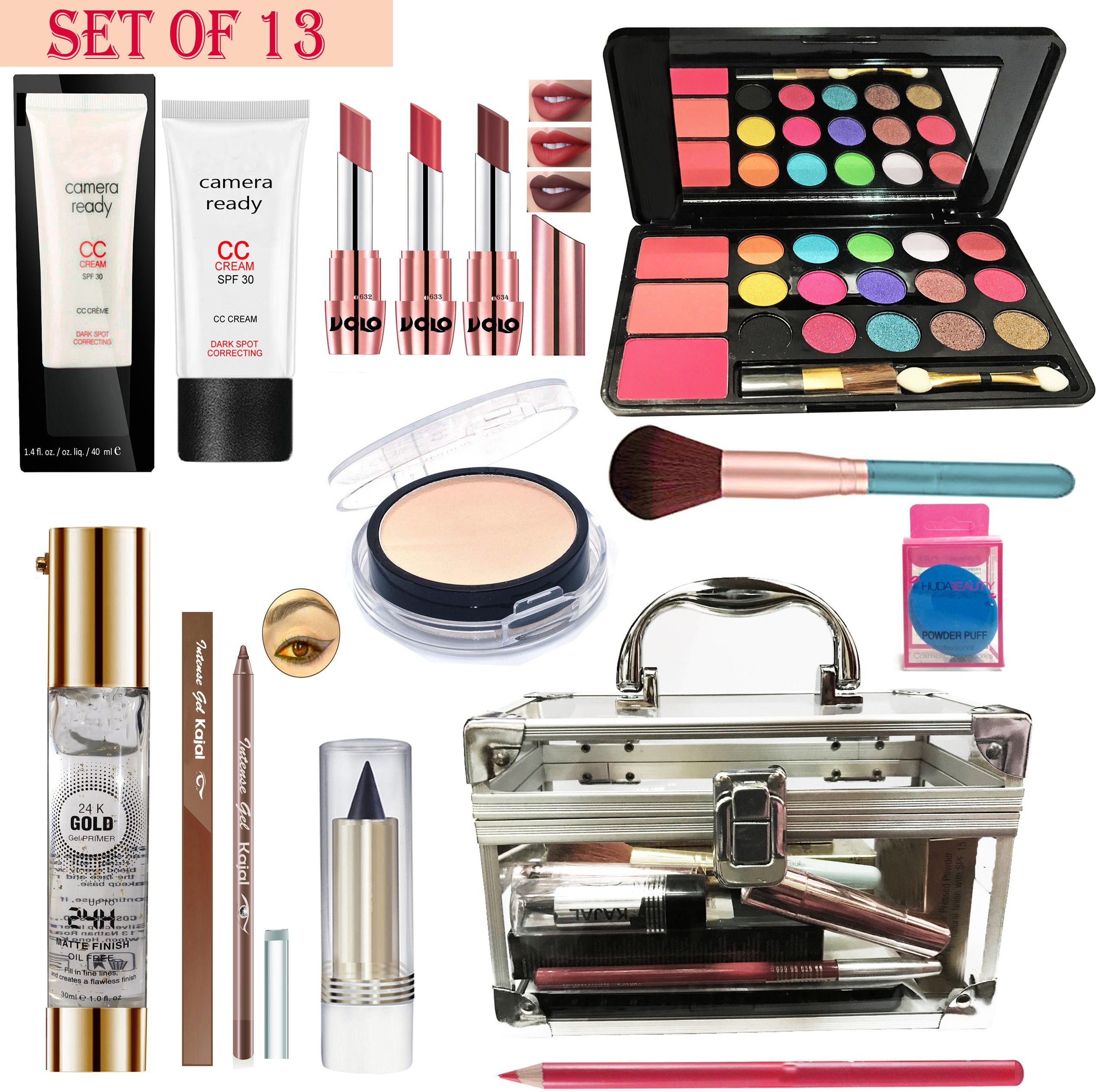 volo Set of 13 Makeup Accessories For Women and Girls Cosmetics Kit 890-picture-30