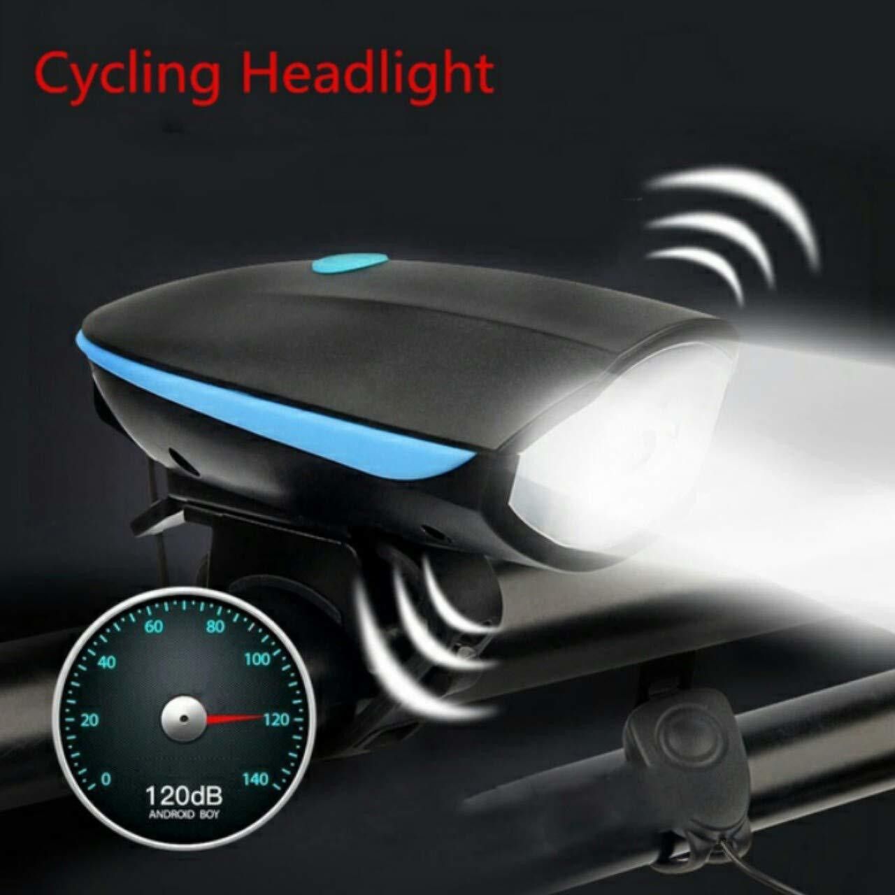 Rechargeable cycle Bell Super Bright Light & Bell Horn with 140DB High Sound Bell-image-48