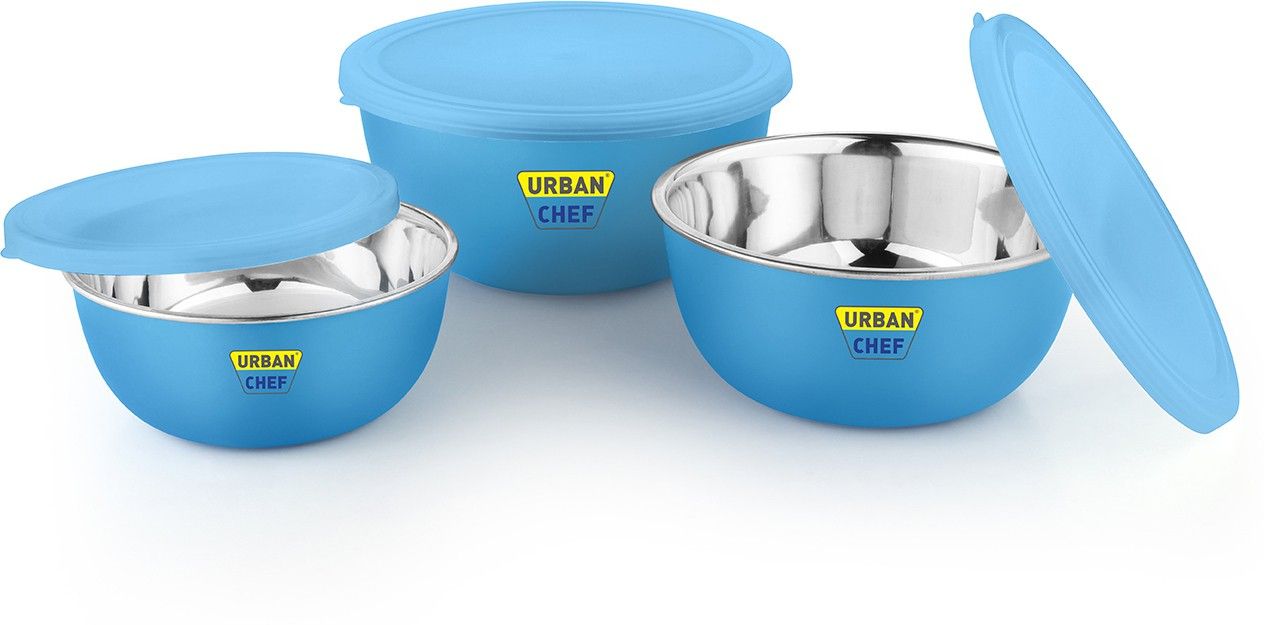 urban chef Steel Vegetable Bowl Flora Microwave Safe-picture-22