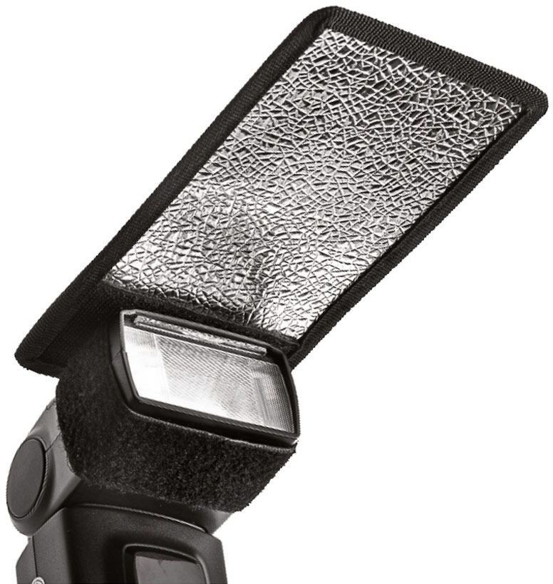 Techvik Mini Silver Flash Diffuser Reflector for Camera Flash Bounce Card Camera Flash image 1