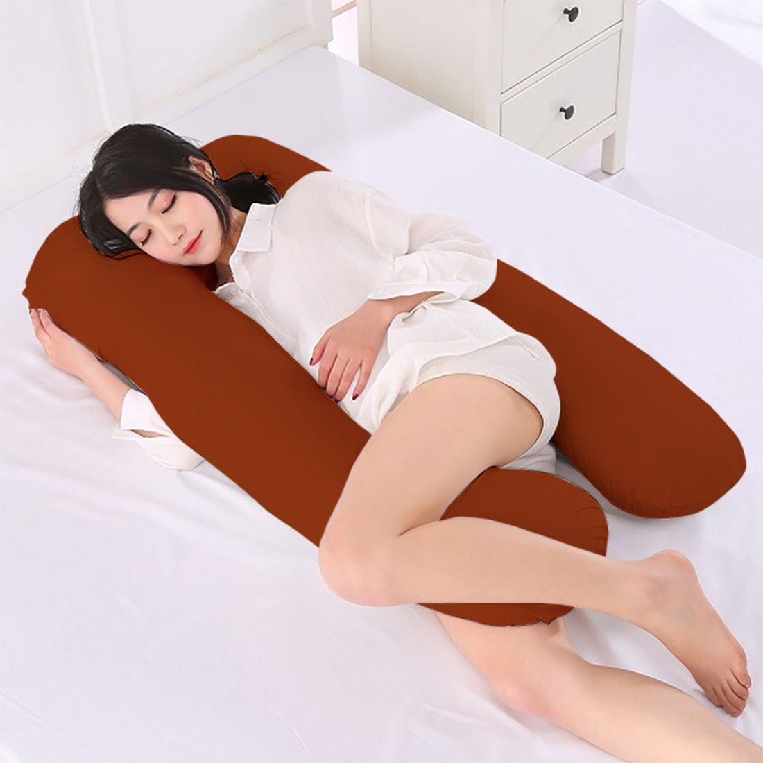 avi Microfibre Solid Pregnancy Pillow Pack of 1-picture-9