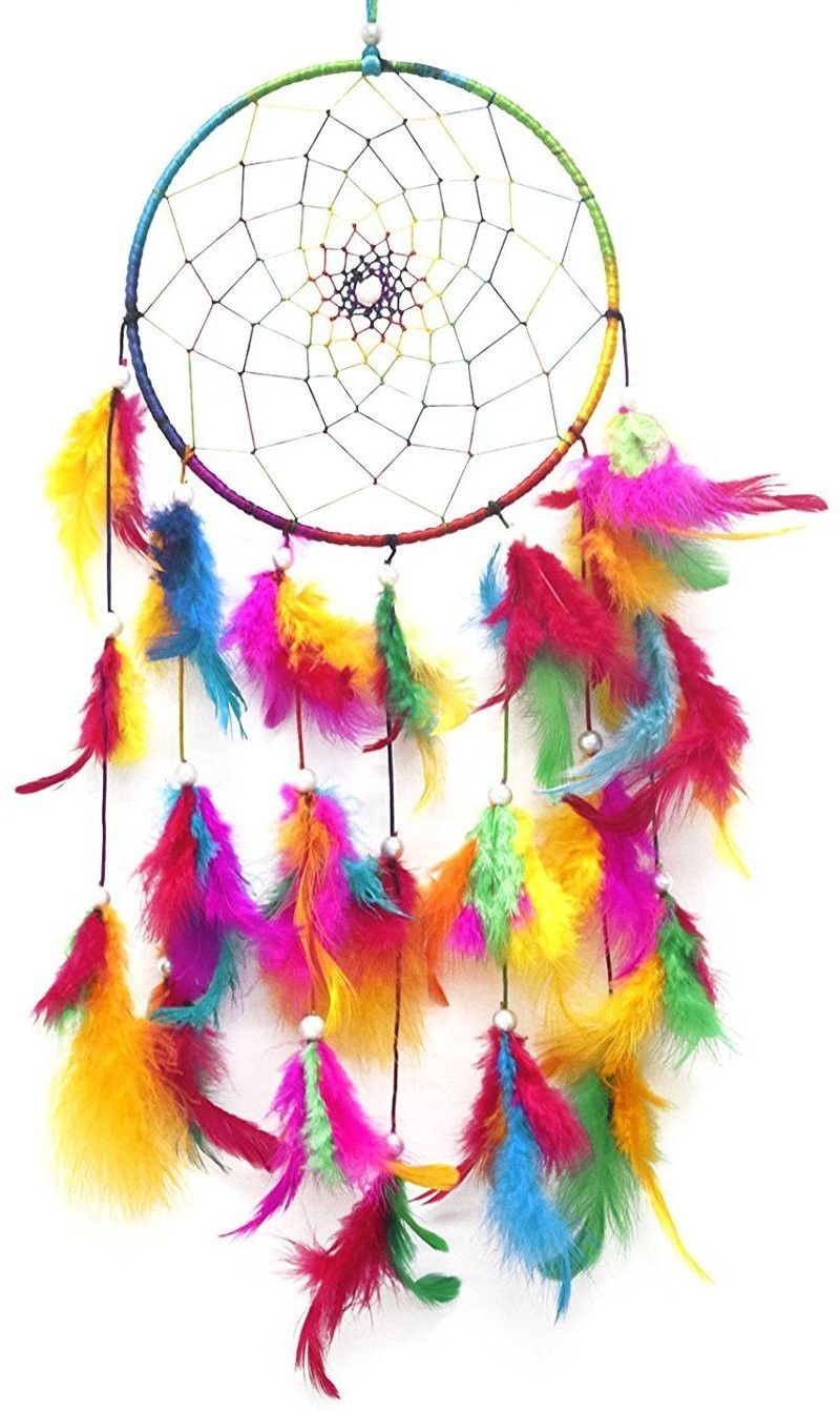 Multi Colored Dream Catcher | Wall Hanging (Pack of 1) Cotton Dream Catcher-image-31