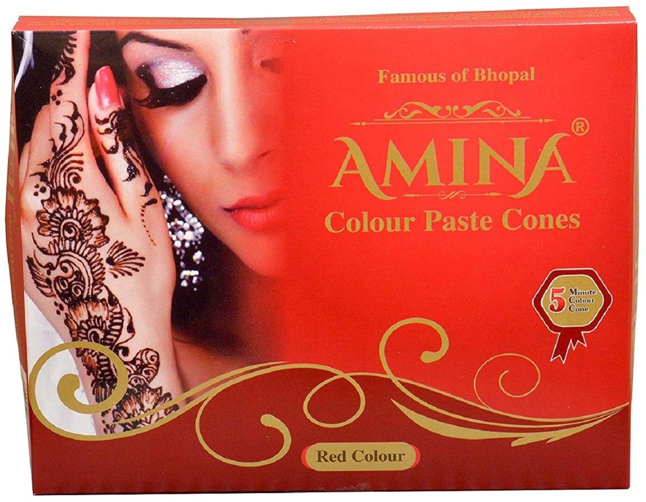 amina Henna Red Instant Tatto Cone/No Chemicals Dyes Natural Mehendi-picture-15