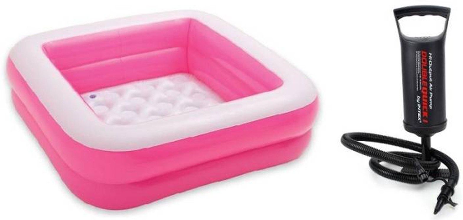 PINK COLOR INFLATABLE PLAY BOX BATH TUB POOL WITH PUMP Inflatable Swimming Pool-image-27