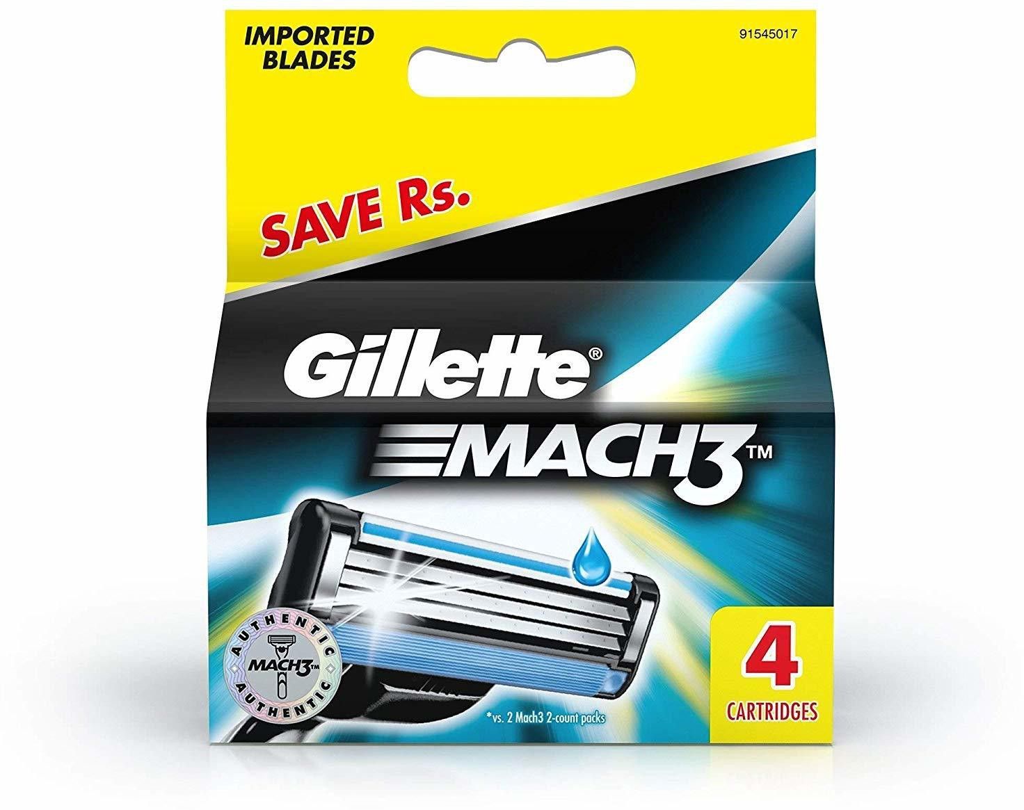 gillette Mach 3 Manual Shaving Razor Blades (Cartridge) 4s pack-picture-12