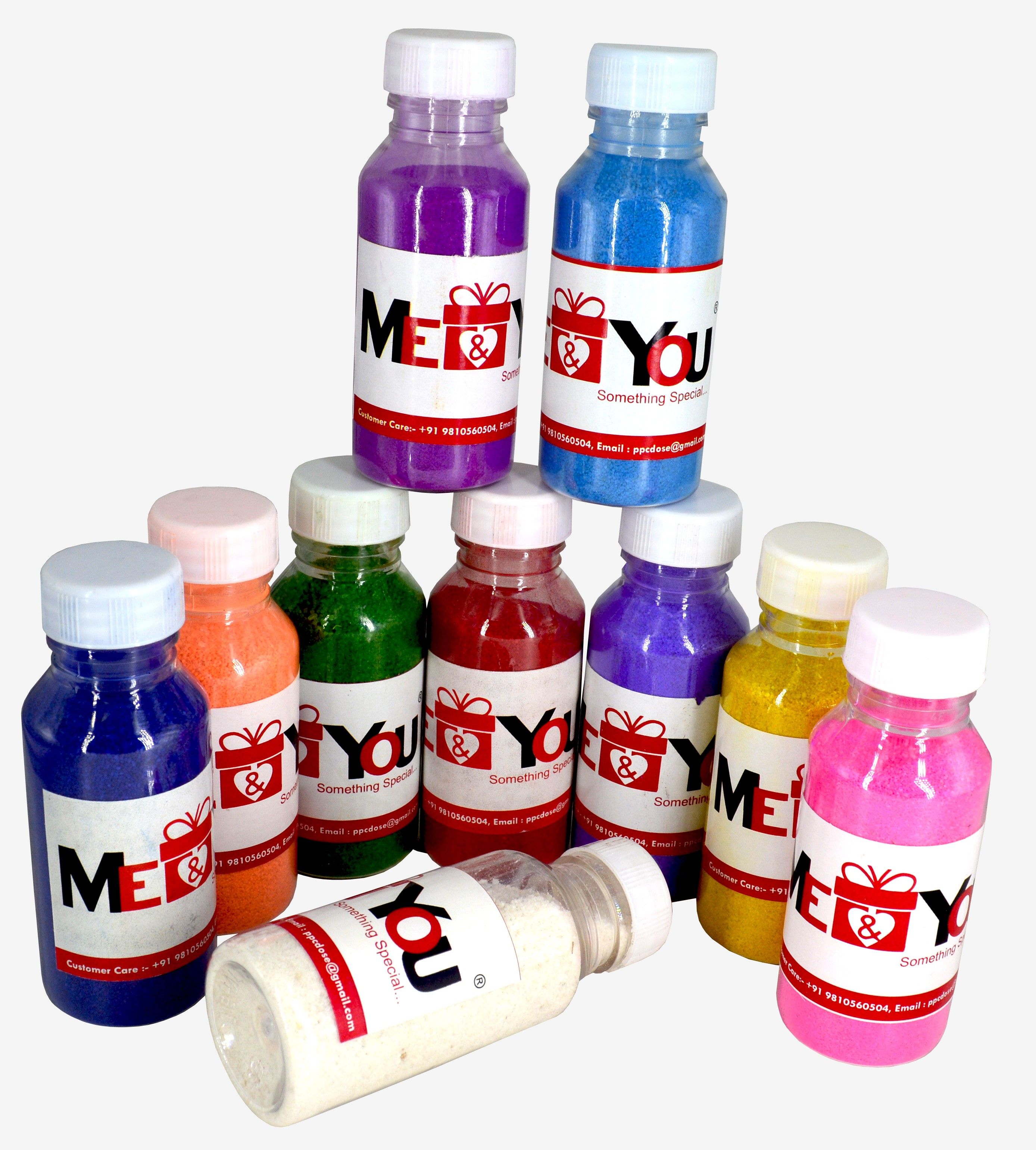 me&you Pack of 10 Rangoli Powder-picture-12