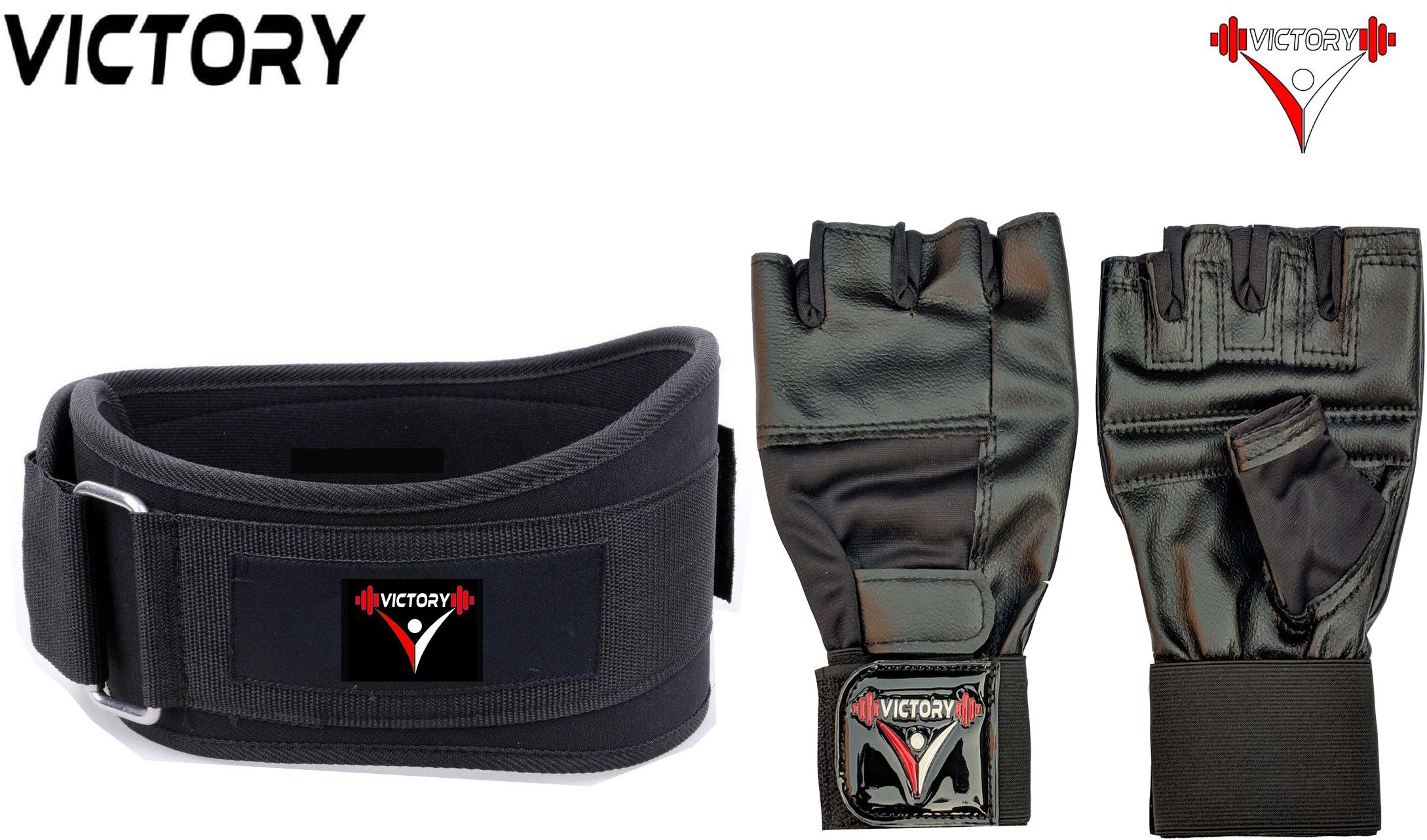 victory Ultra Gym Belt ( L ) Size & Premium Gym Glove Fitness Accessory Kit Kit-picture-44