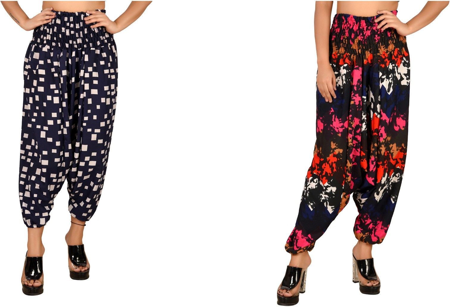 fusfus Printed Pure Crepe Women Harem Pants-picture-28