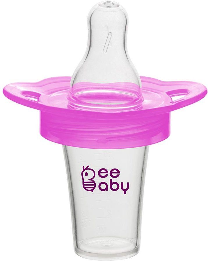 Baby Medicine Dispenser with Soft Silicone Nipple (Pink) New Born Flow Nipple